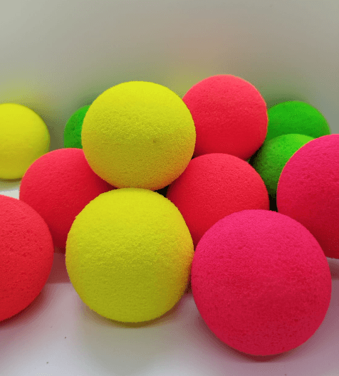 Bolas de esponja 2'' Neon x 4 unidades