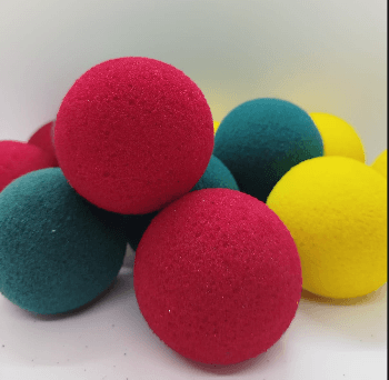 Bolas de esponja 3'' x 4 unidades
